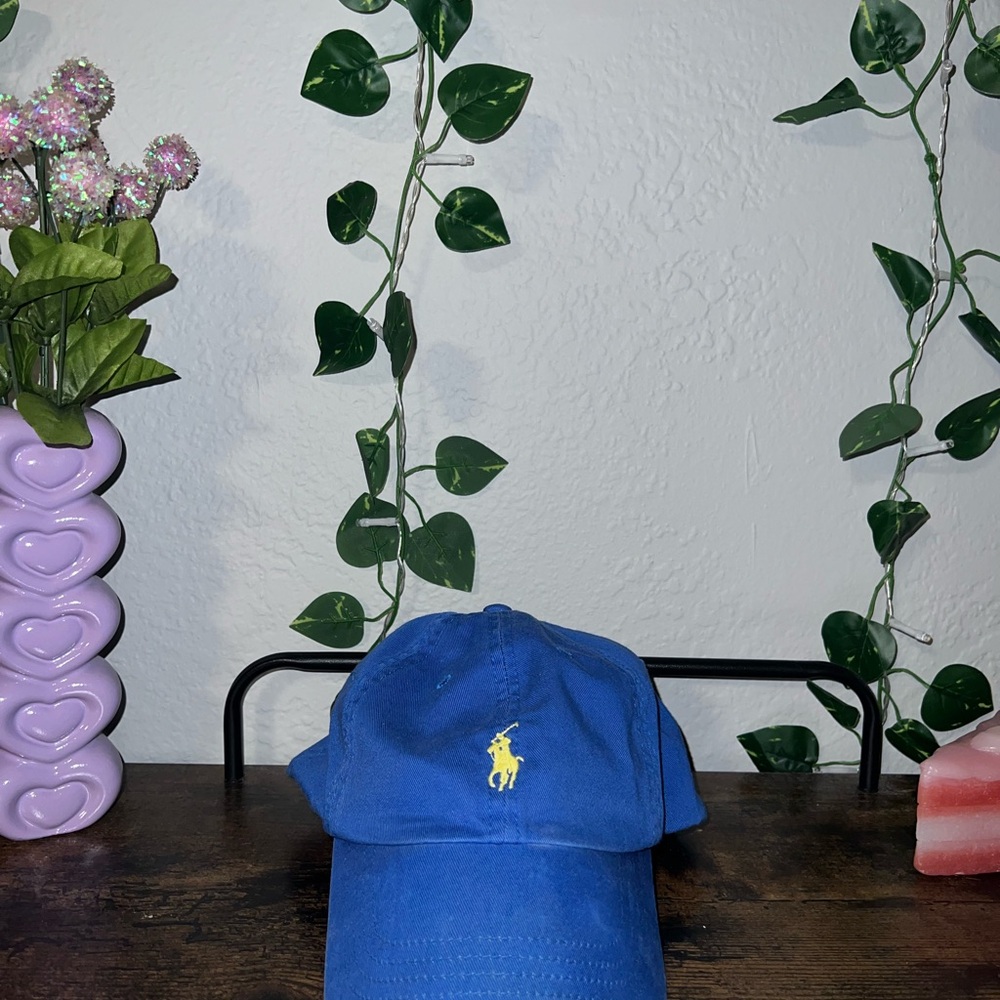 Polo Ralph Lauren Blue Cap with Yellow Logo